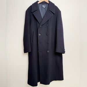 Rare Polo Ralph Lauren Double Breasted Naval Coat Anchor Buttons Made in USA